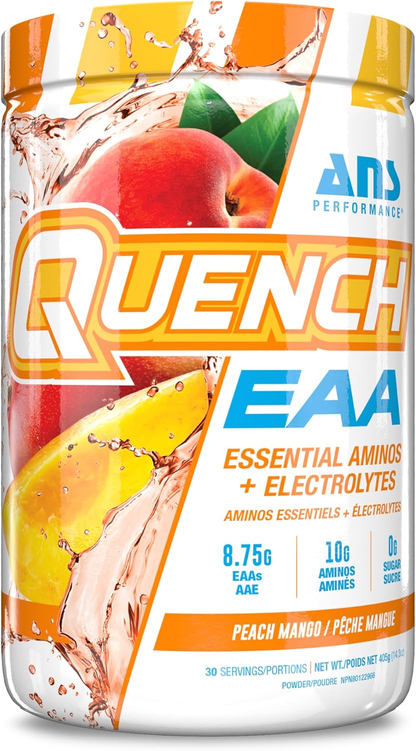 Quench – EAA + Electrolytes Powder – Peach Mango – Ships Free Within Canada on Orders Above CAD $199-0