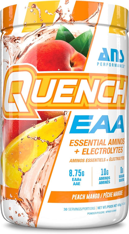 Quench – EAA + Electrolytes Powder – Peach Mango – Ships Free Within Canada on Orders Above CAD $199-0