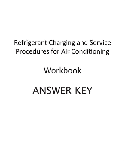 Refrigerant Charging and Service Procedures for Air Conditio