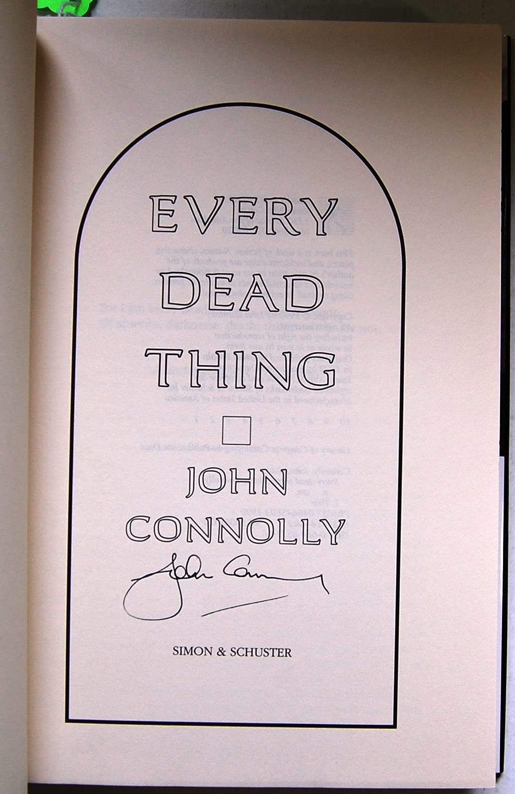 Every Dead Thing by Connolly, John