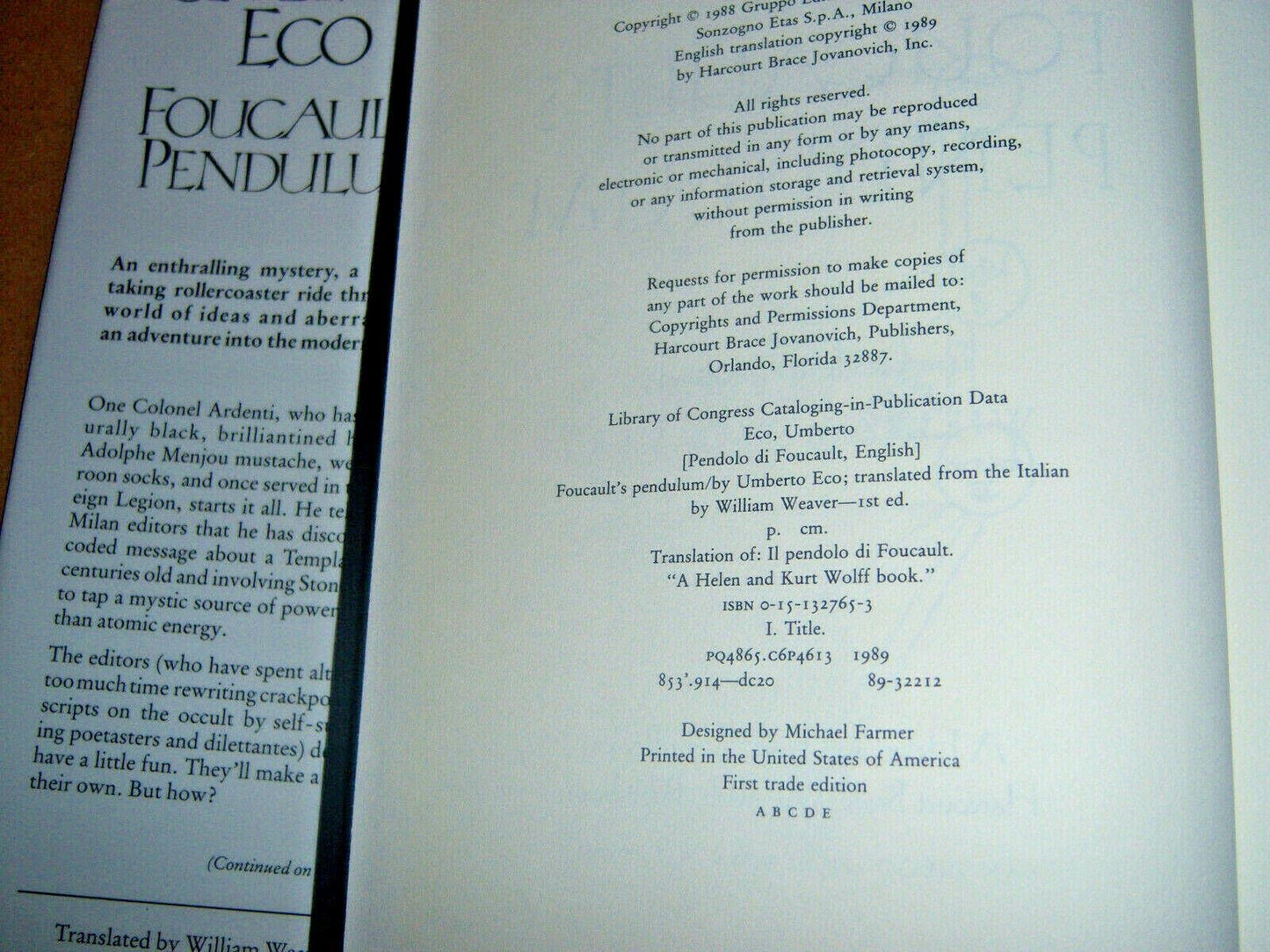 Foucault's Pendulum by Eco, Umberto