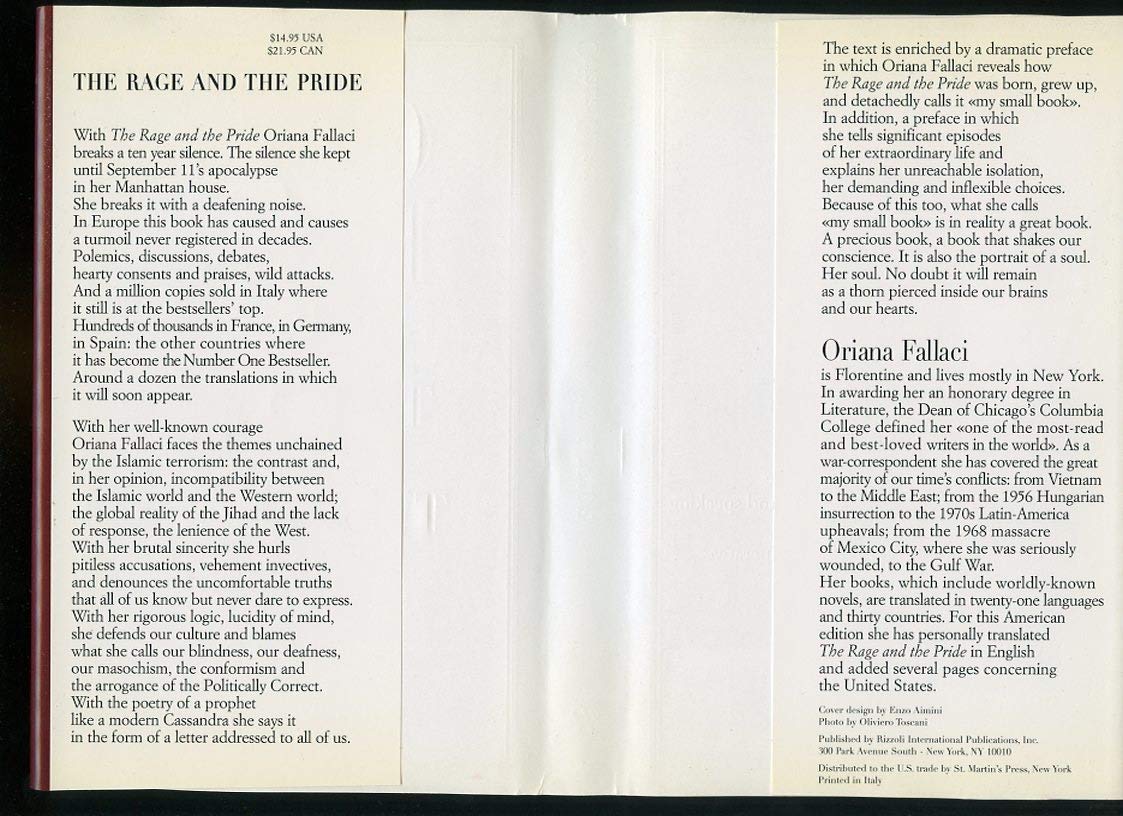 The Rage and the Pride by Fallaci, Oriana