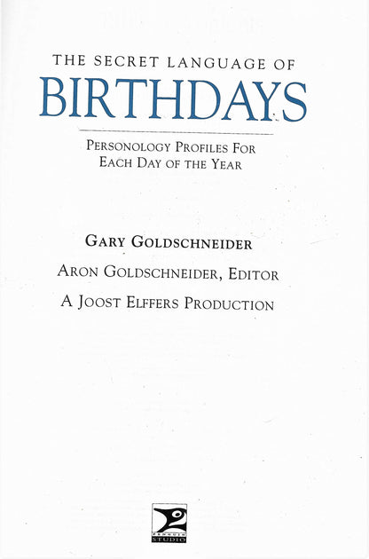 The Secret Language of Birthdays: Personology Profiles for E