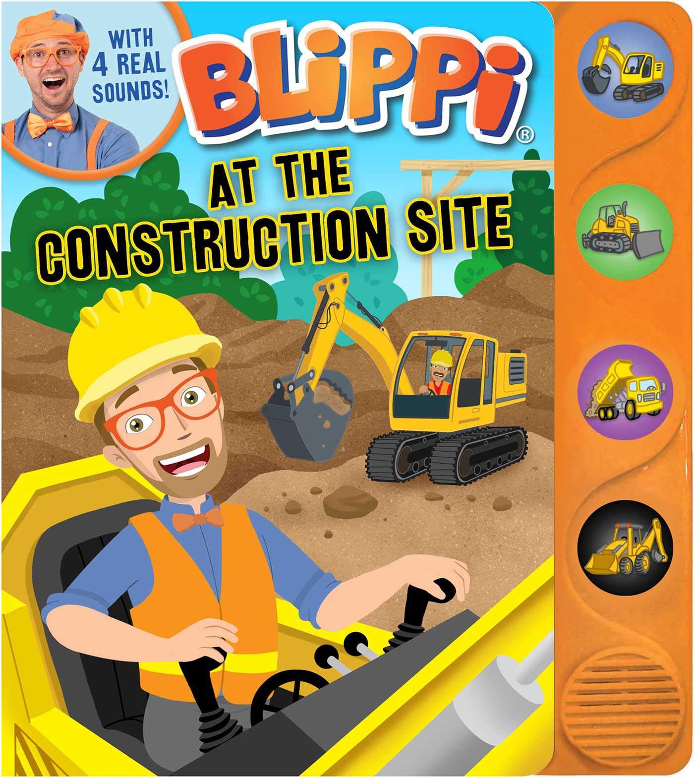 Blippi: At the Construction Site (4-Button Sound Books) by E