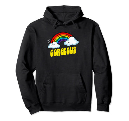 Gorgeous Funny Sarcastic 80S Rainbow Hoodie - Custom Art Print Men Women