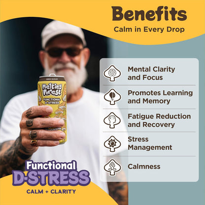 Mushroom D-Stress Drink 12 pack - Coconut Pineapple
