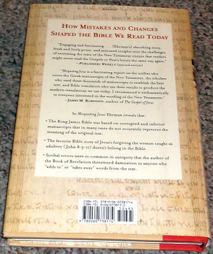 Misquoting Jesus: The Story Behind Who Changed the Bible and