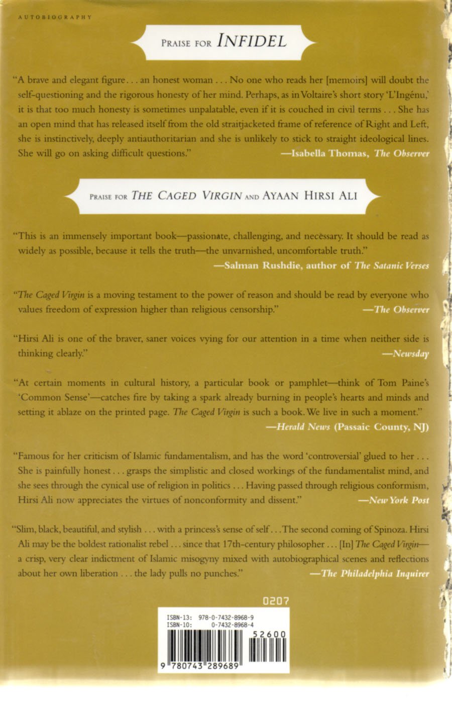 Infidel by Hirsi Ali, Ayaan
