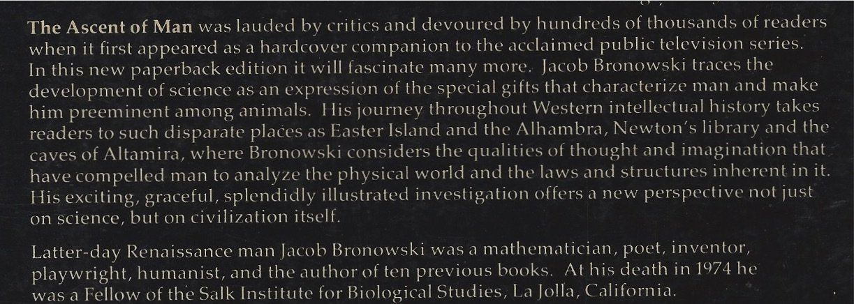 The Ascent of Man by Bronowski, Jacob