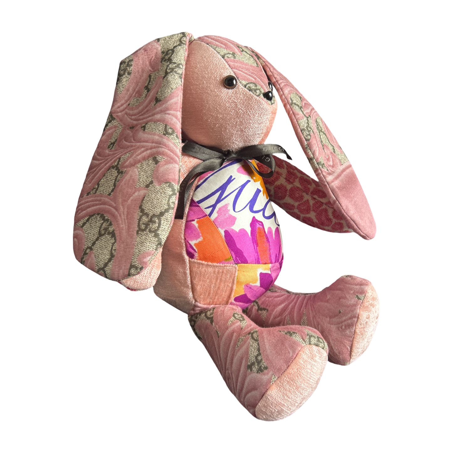 GG Logo Vintage Silk Scarf Clever Bunny