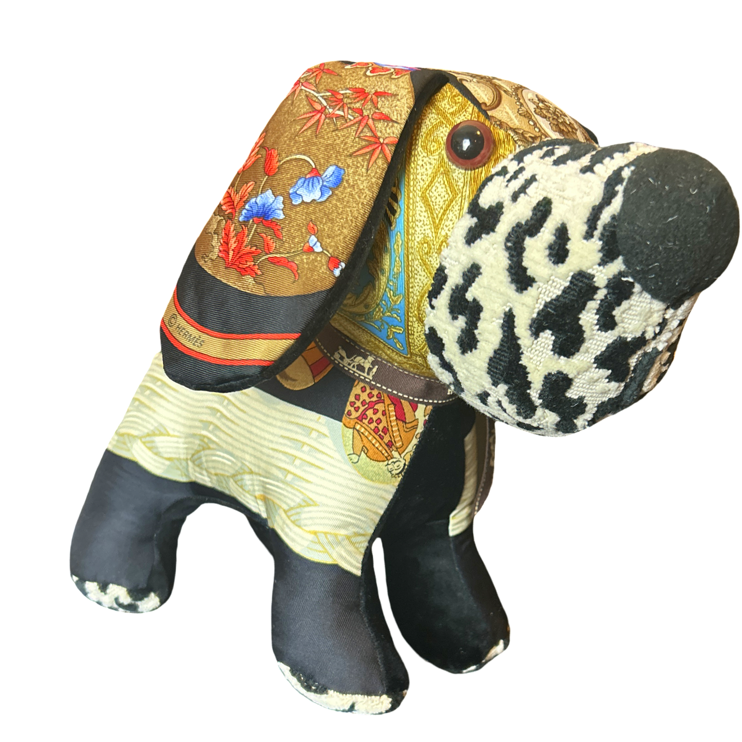 Couvee d'Hermes Vintage Silk Scarf Loyal Puppy