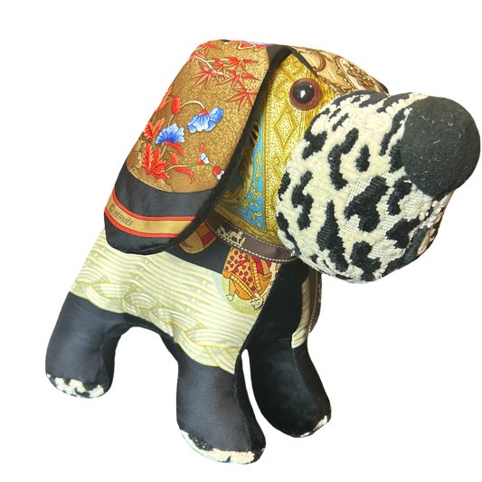 Couvee d'Hermes Vintage Silk Scarf Loyal Puppy