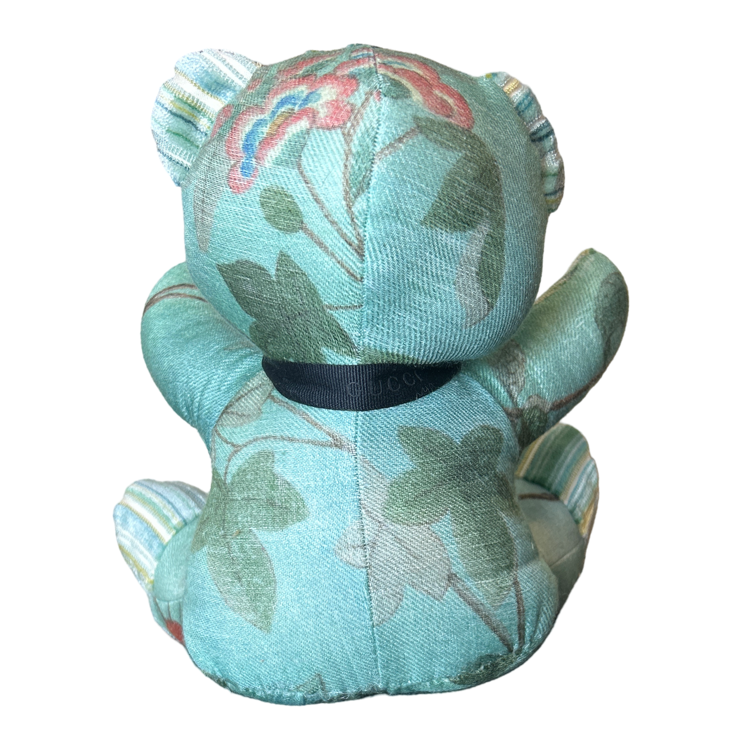 Chinoiserie Tree of Life Vintage Silk Scarf Tender Teddy Bear