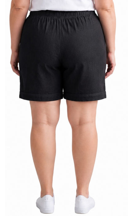 Women's Pull-On Denim and Twill Shorts — Stretch Waist No Zipper