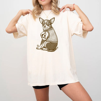 Chihuahua "I Love Mom" Tattoo Shirt