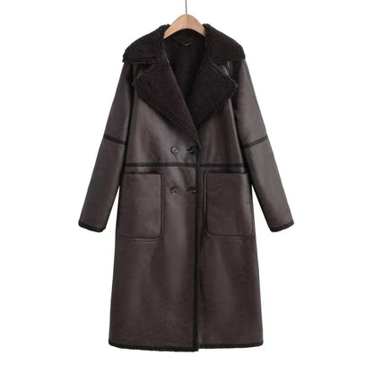 Women’s Belted Double-Breasted Winter Trench Coat