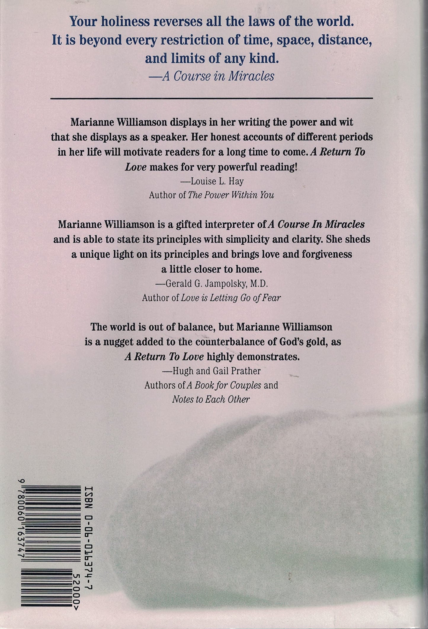 Return to Love: Reflections on the Principles of a Course in