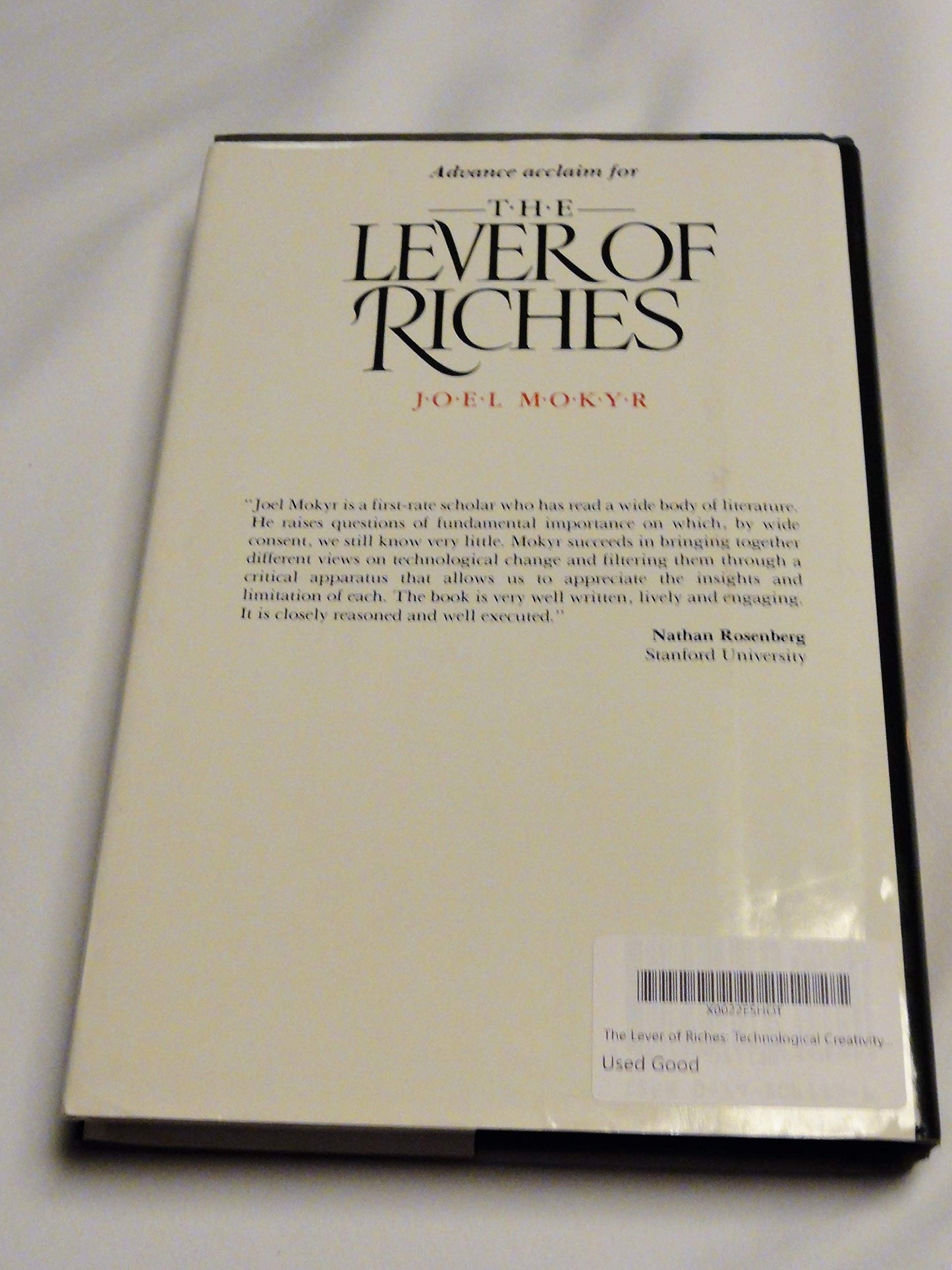 The Lever of Riches: Technological Creativity and Economic P