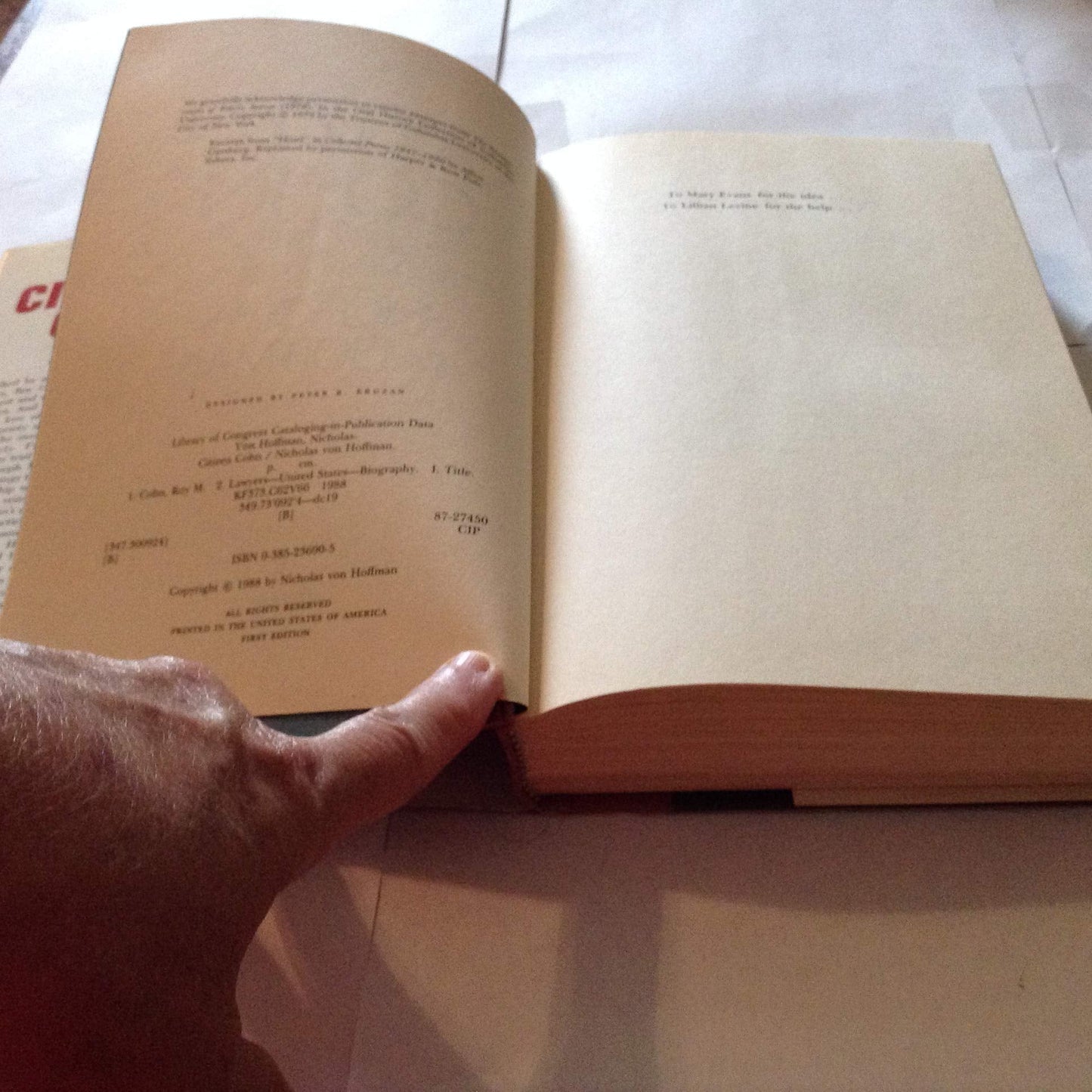 Citizen Cohn by Von Hoffman, Nicholas