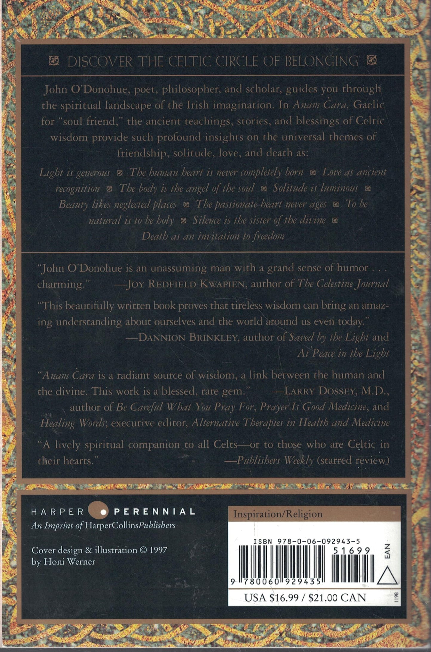 Anam Cara: A Book of Celtic Wisdom by John O'Donohue
