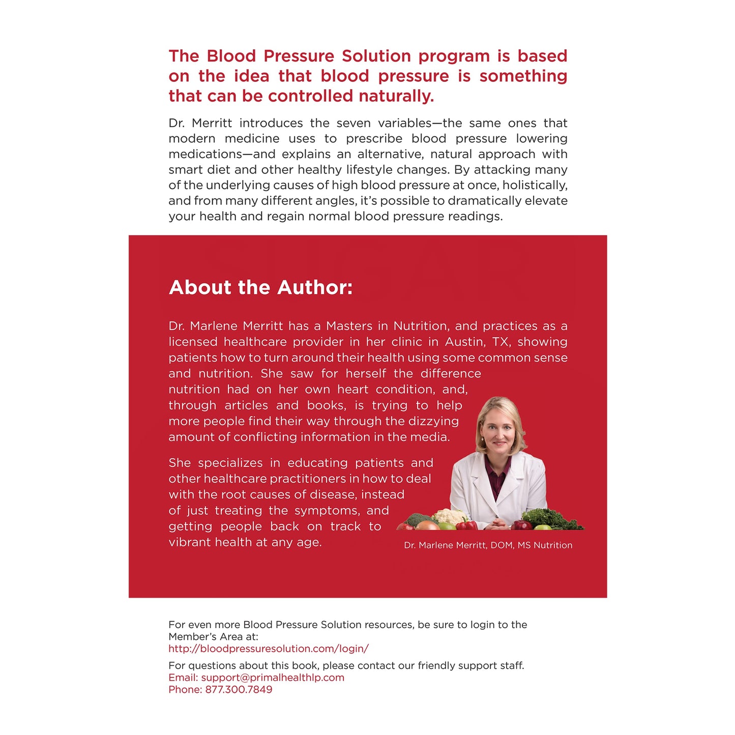 The Blood Pressure Solution by Dr. Marlene Merritt
