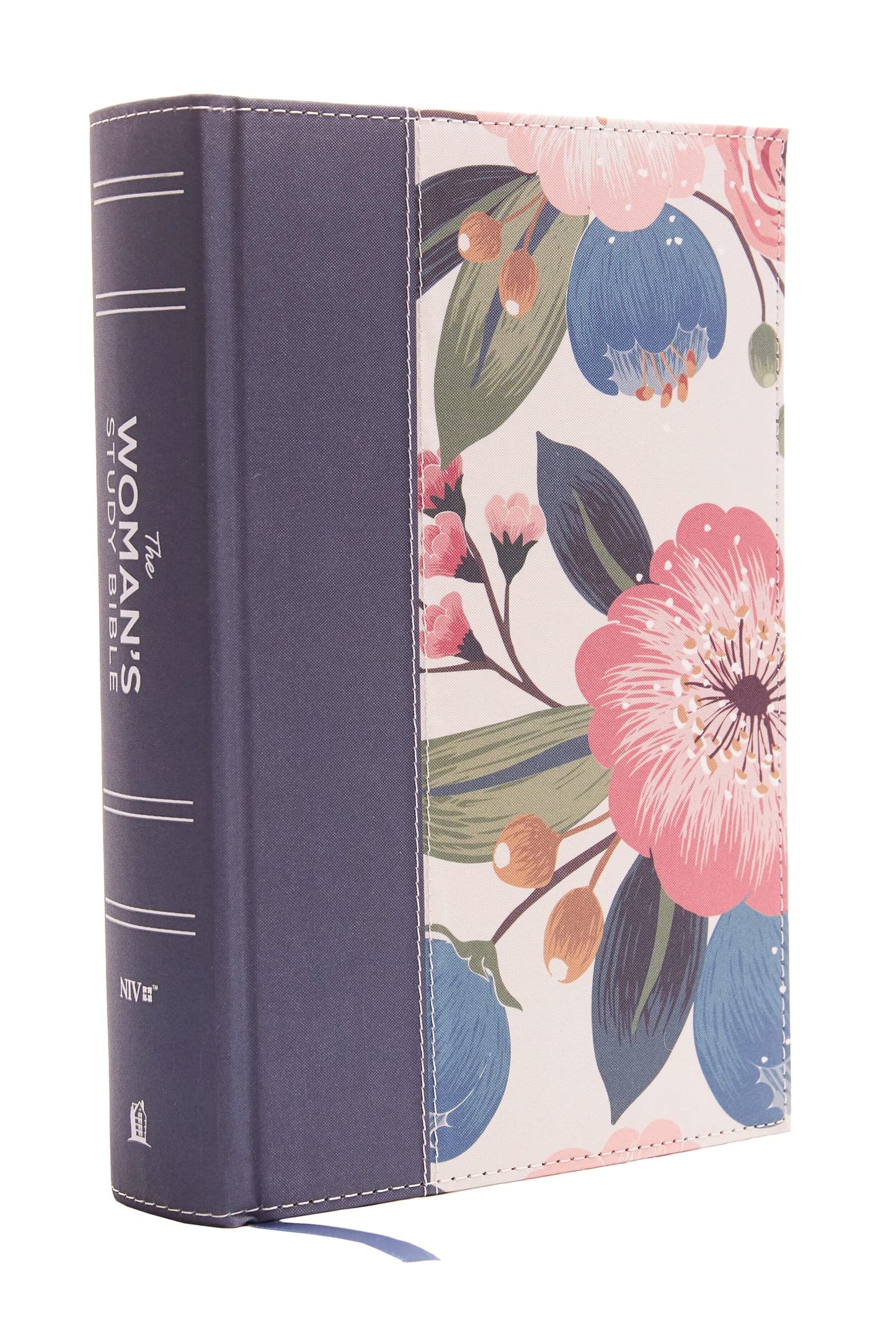 NIV, The Woman's Study Bible, Cloth over Board, Blue Floral,