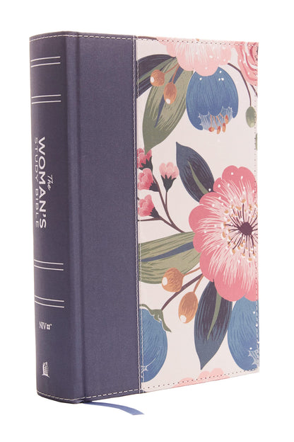 NIV, The Woman's Study Bible, Cloth over Board, Blue Floral,