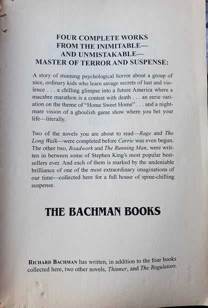 The Bachman Books: Four Early Novels by Richard Bachman, aut