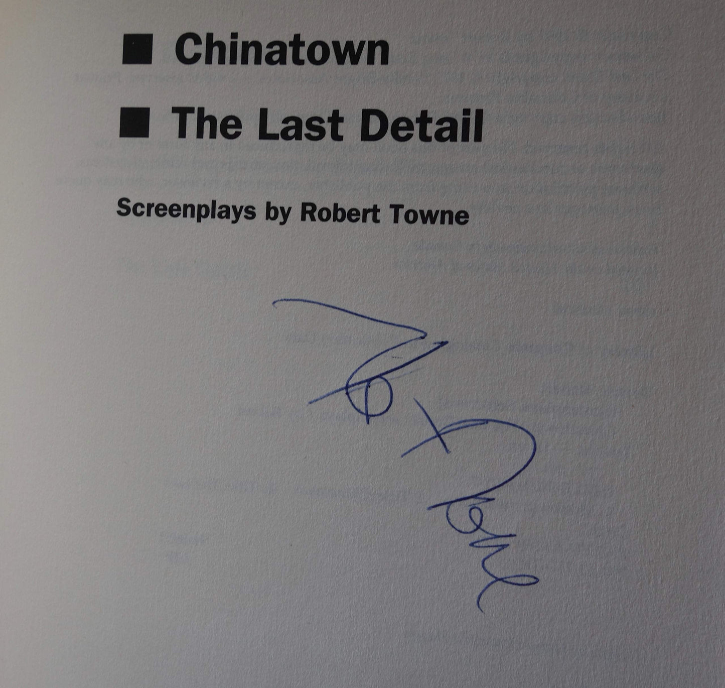 Chinatown and the Last Detail: Two Screenplays