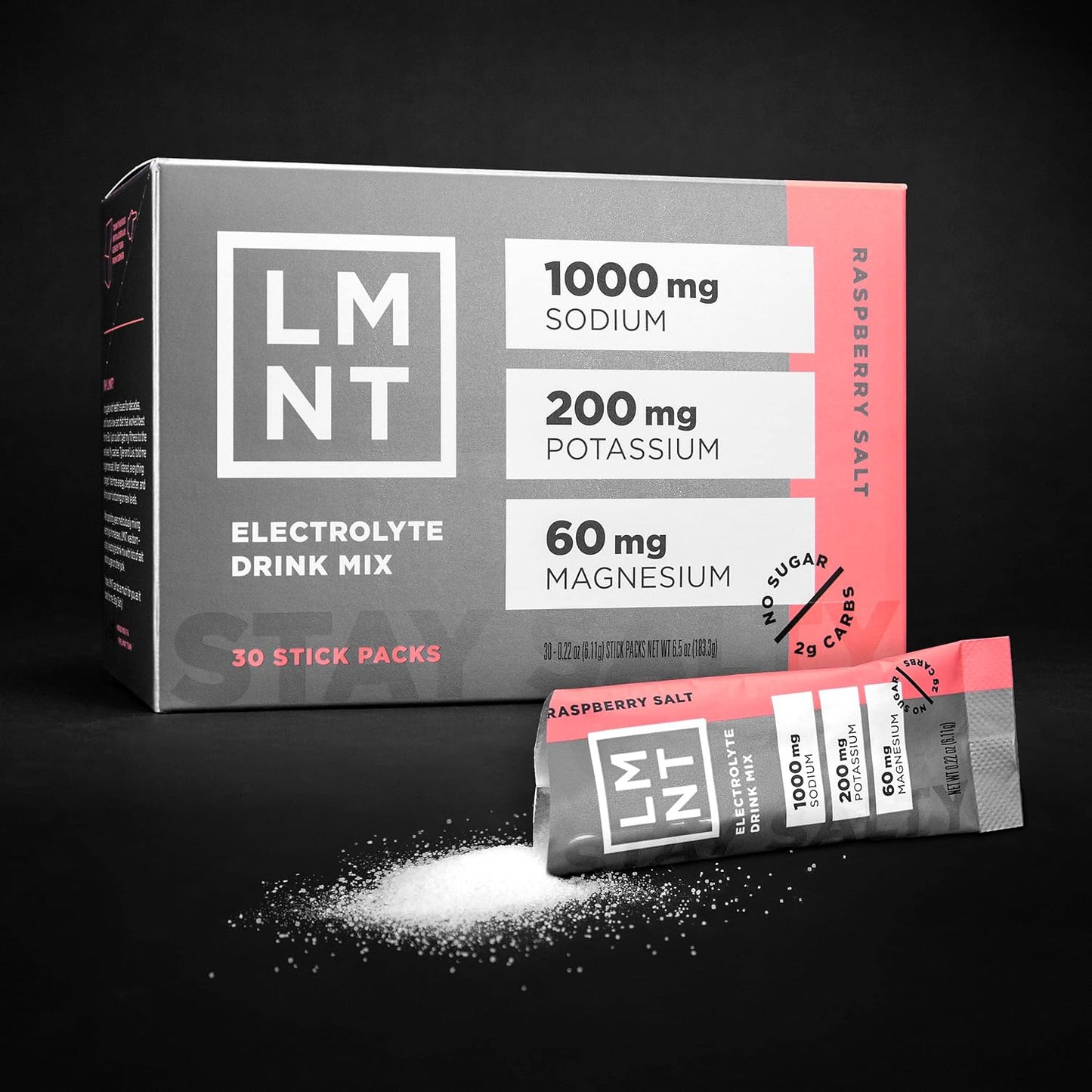 LMNT – Electrolytes – Raspberry Salt – 30 Pack – Ships Free Within Canada on Orders Above CAD $199-2