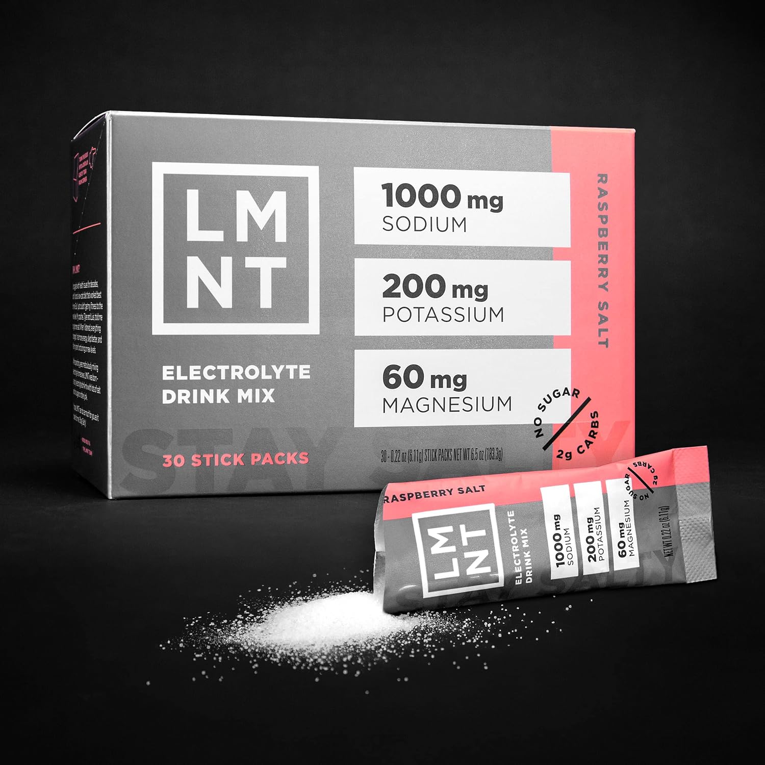 LMNT – Electrolytes – Raspberry Salt – 30 Pack – Ships Free Within Canada on Orders Above CAD $199-2
