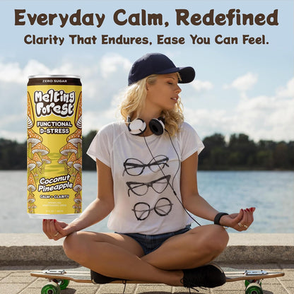 Mushroom D-Stress Drink 12 pack - Coconut Pineapple