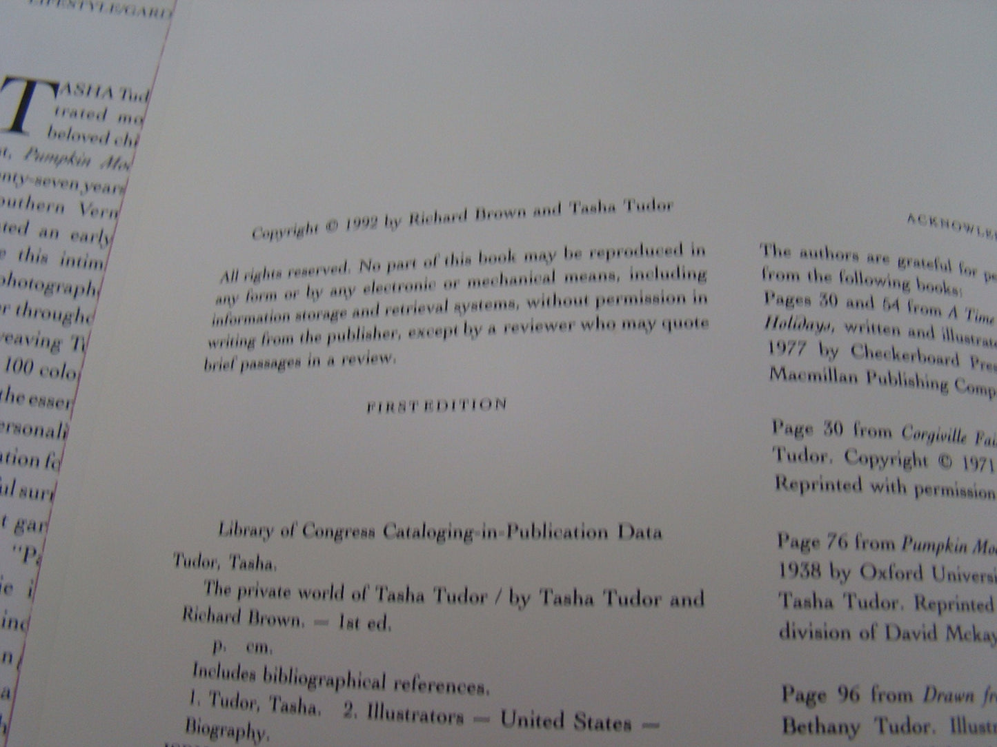 The Private World of Tasha Tudor by Tasha Tudor