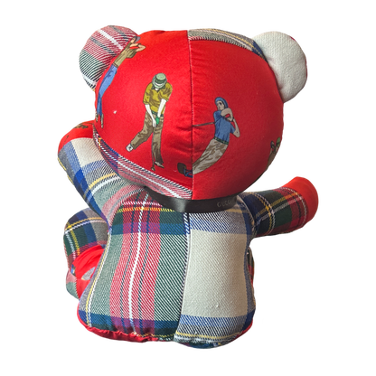 Tee Time Vintage Silk Scarf Tender Teddy Bear