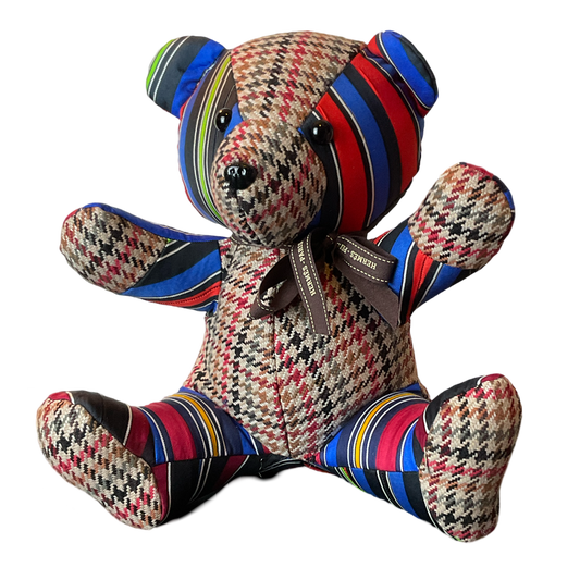 Couvertures et Tenues du Jour Vintage Silk Scarf Tender Teddy Bear