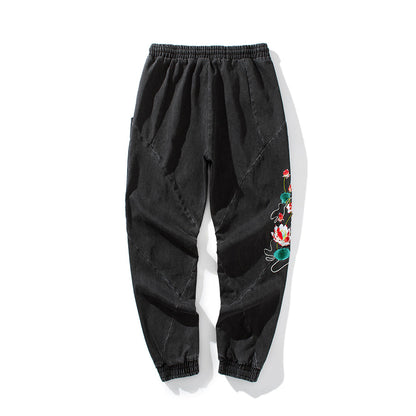KH7121 Flowers Embroidery Joggers