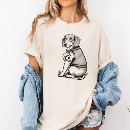 Dachshund "I Love Mom" Tattoo Shirt