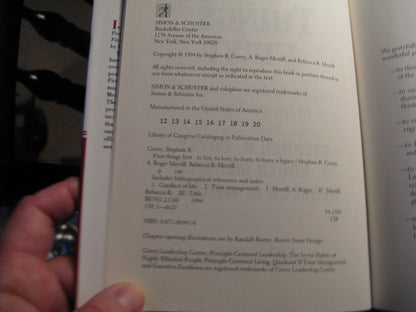 First Things First by Covey, Stephen R.