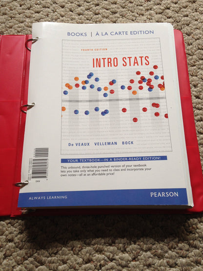 Intro Stats, Books a la Carte Edition by De Veaux, Richard
