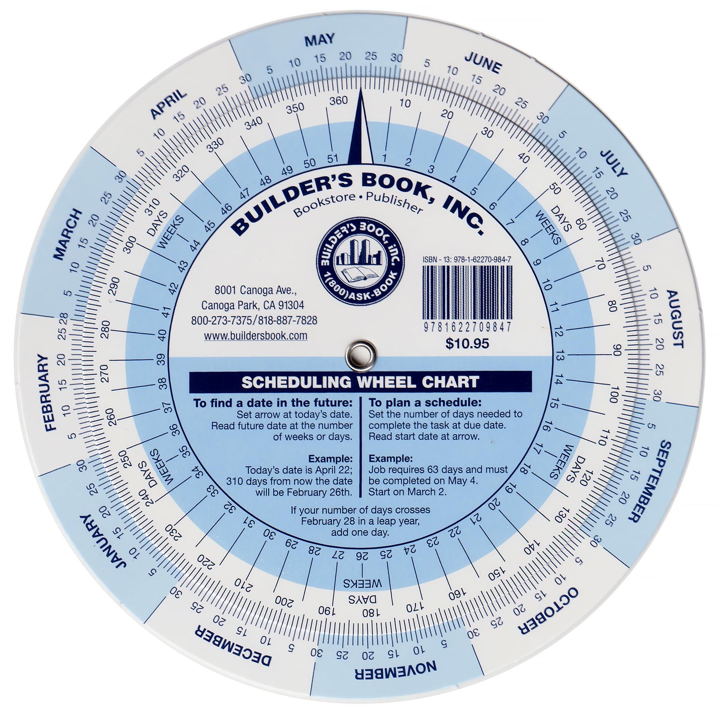 Scheduling Wheel Chart by Builders Book Inc.