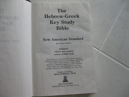 Hebrew-Greek Key Word Study Bible: New American Standard Bib