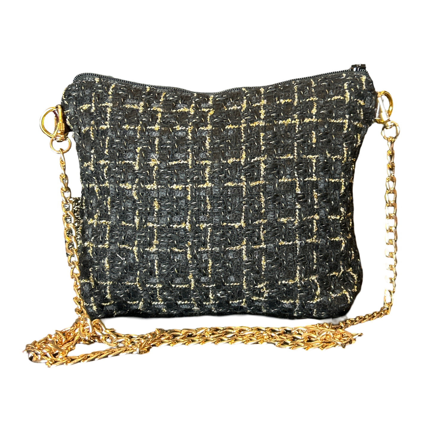 CC Logo Camellia Noir Vintage Scarf Crossbody Bag