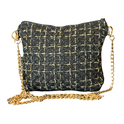 CC Logo Camellia Noir Vintage Scarf Crossbody Bag