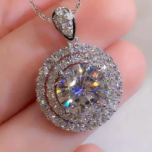 925 Silver Zirconium Oxide Collarbone Necklace