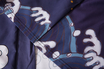 YC6316 Purple Cranes Kimono