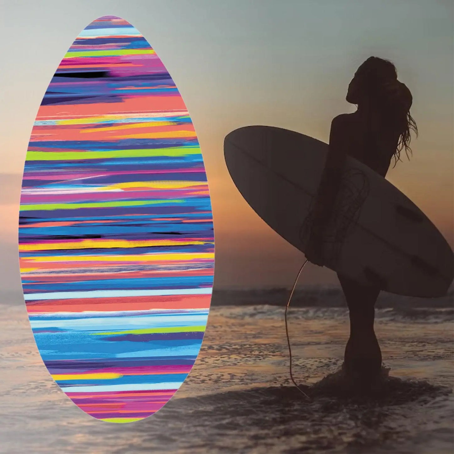 30-41 Inch Lightweight Wooden Skimboard for Beginners Kids And All
