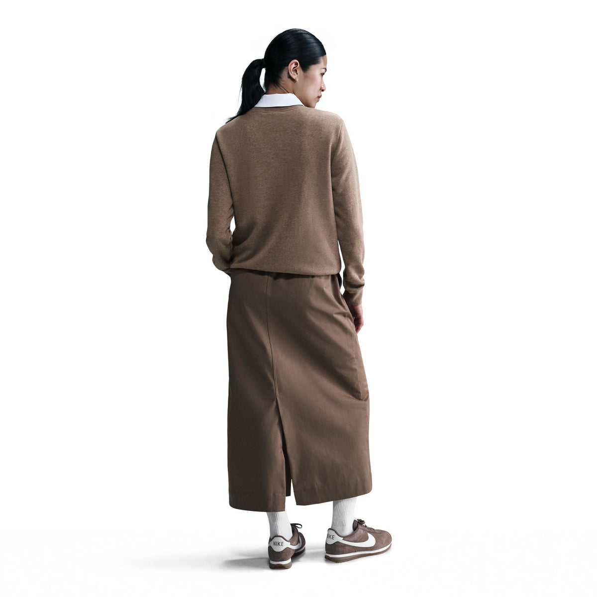 Nike Women's Sportswear Club Fleece Crewneck - Mink Brown