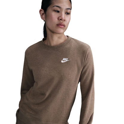 Nike Women's Sportswear Club Fleece Crewneck - Mink Brown