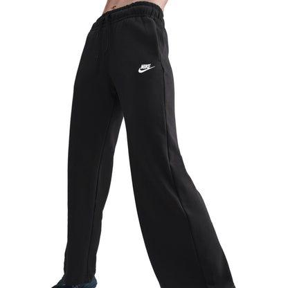 Nike Women's Mid-Rise Wide-Leg Sweatpants - Black