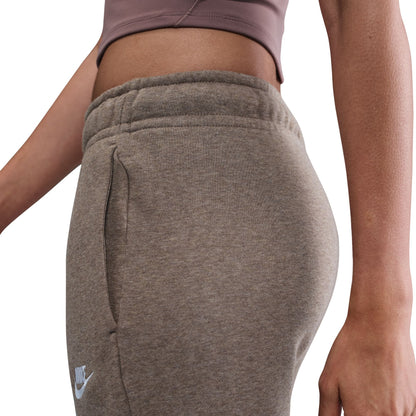 Nike Women's Mid-Rise Wide-Leg Sweatpants - Mink Brown
